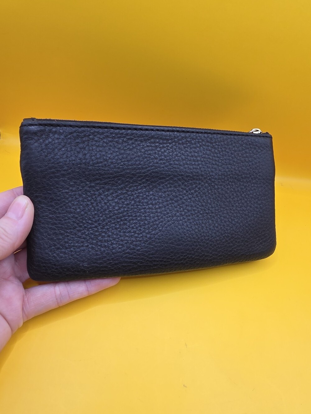 Fossil Leather Clutch Wallet 1954 Patchwork 7x4"Black Pink Red 80s Look - Picture 5 of 5